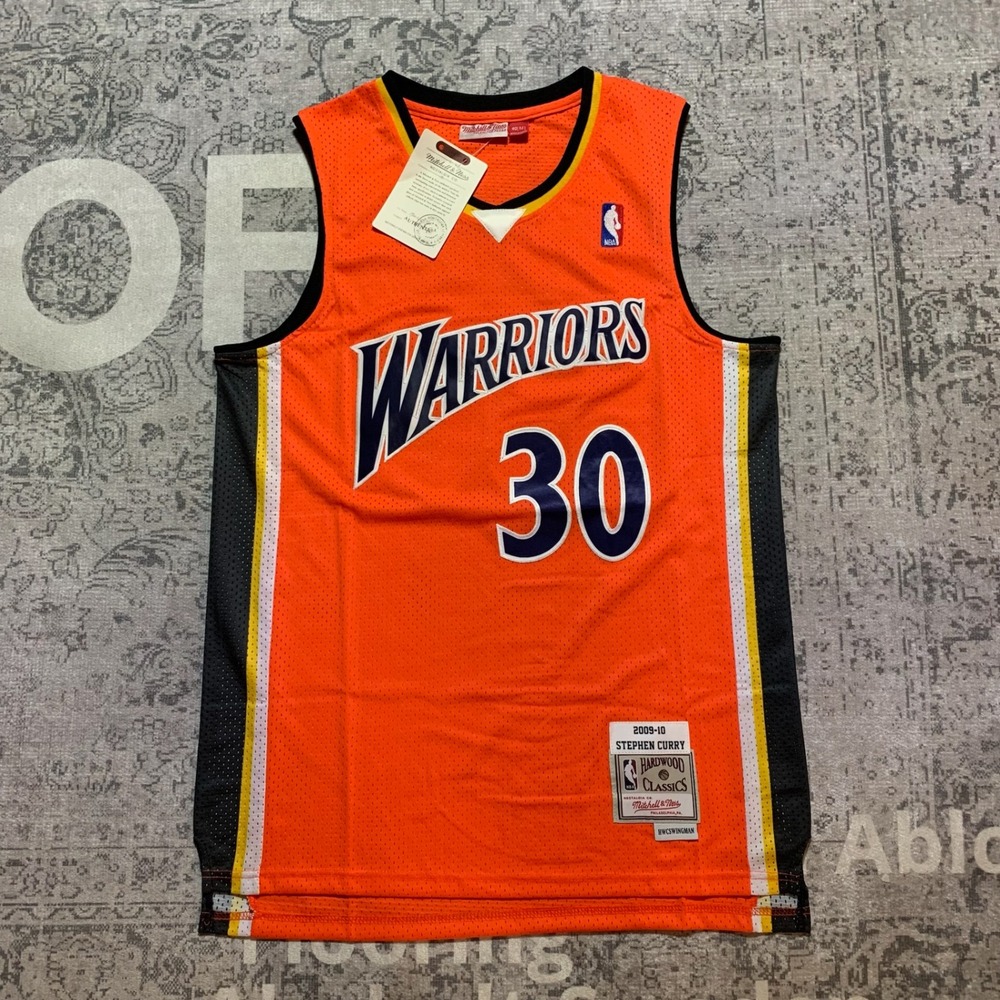 Mitchell & Ness Stephen Curry Warriors 2009-10 Hardwood Classics Jersey Orange M